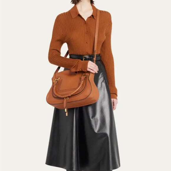 Chloe Marcie medium zip leather satchel - Picture 9 of 12